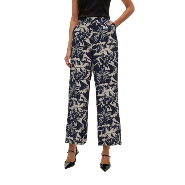 Vero Moda Womens/Ladies Wide Leg Trousers - Navy Blazer - 