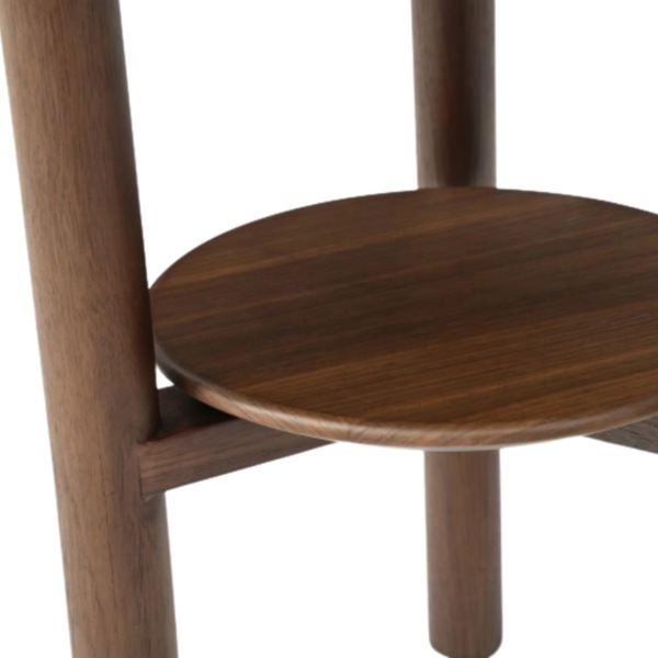 Willow Lamp Table with Shelf Timber Tobacco