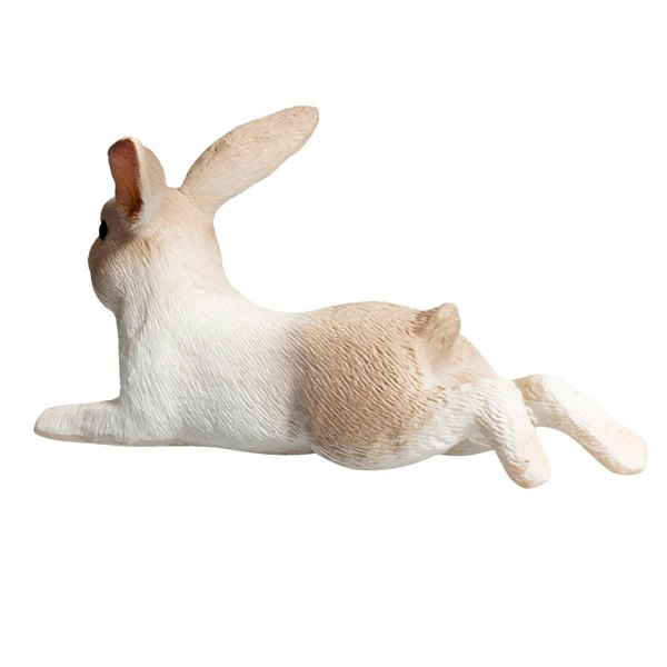 Mojo Fun Rabbit Lying Wildlife Toy Figure 6 cm Length Approx - 387142