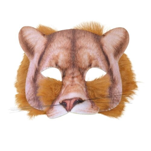 Bristol Novelty Unisex Faux Fur Lion Mask - Brown