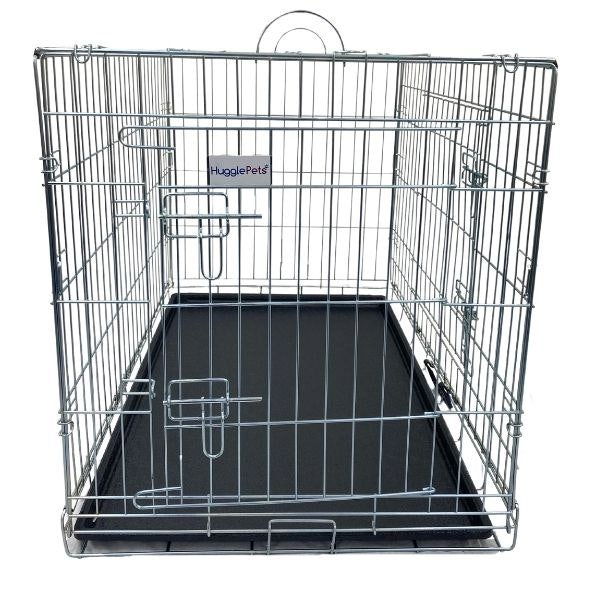 HugglePets Dog Cage with Plastic Tray