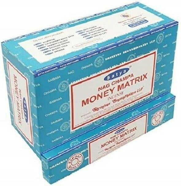 Satya Money Matrix Incense Sticks, 12 x 15g Packs