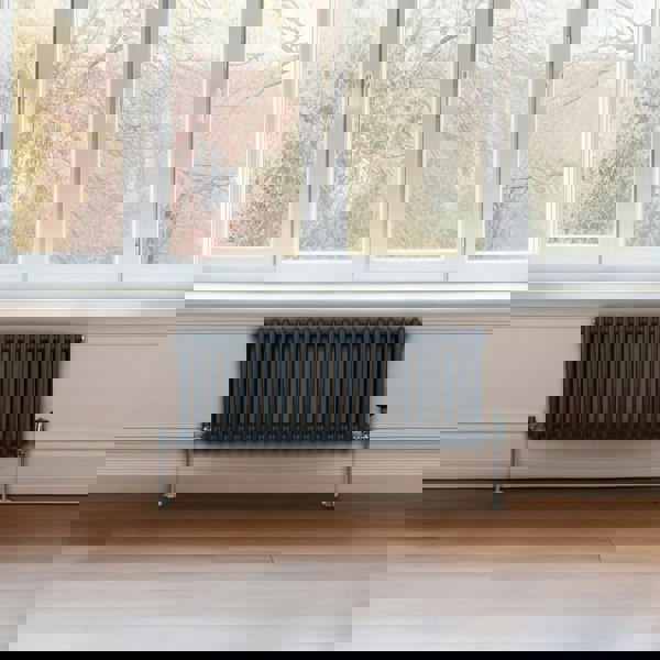 Monstershop Traditional 2 Column Radiator - 300 x 1012mm - Anthracite Grey