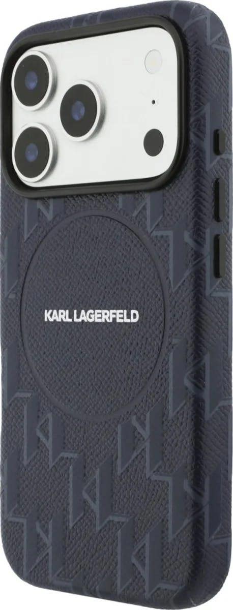 Karl Lagerfeld Monogram Logo Case with MagSafe for iPhone 17 Pro 6.3" Blue - KLHMP17L5PGKLMCB