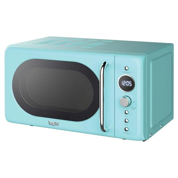 Total Chef Retro Microwave Oven 20L 700W Blue Countertop Microwave with Defrost, Timer & 5 Power Settings