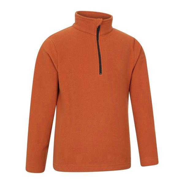 Mountain Warehouse Childrens/Kids Camber II Half Zip Fleece Jacket - Rust - 