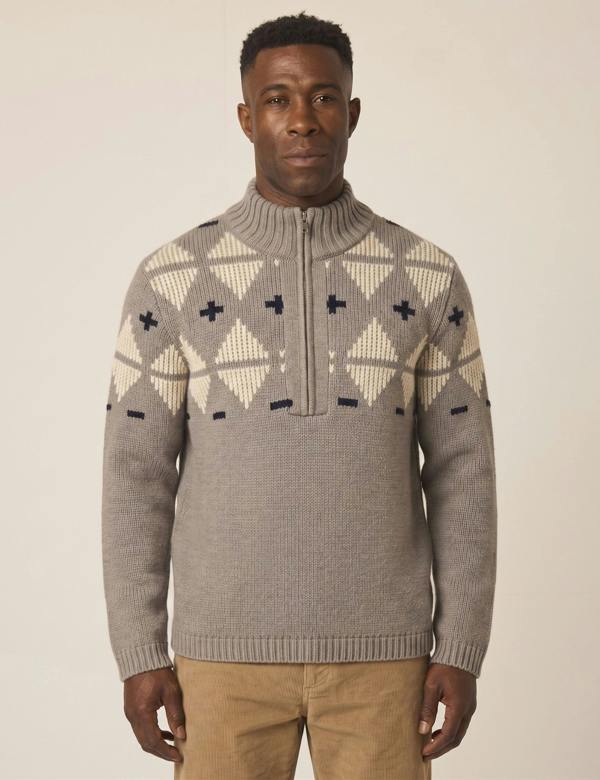 Peregrine Mountain Zip Neck Sweater