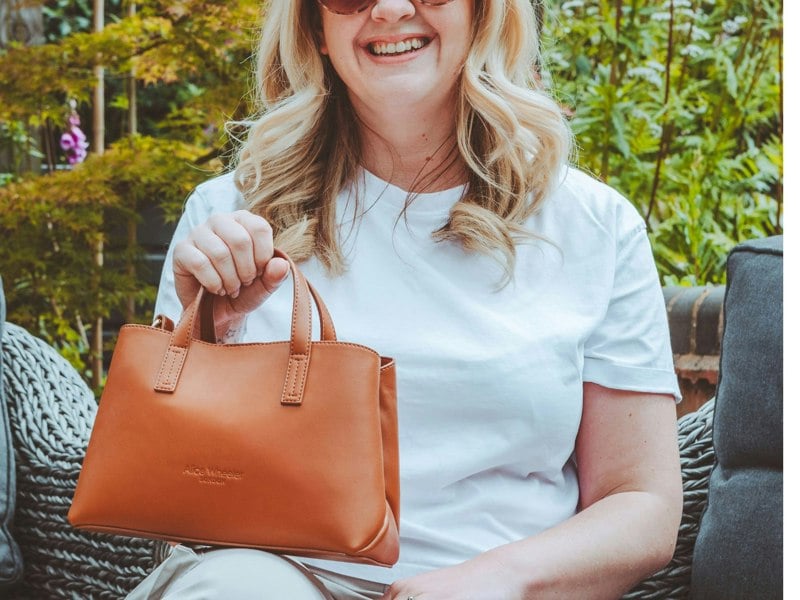 Alice Wheeler “Florence” Nappa Handbag – Luxury Vegan Leather Grab & Shoulder Bag