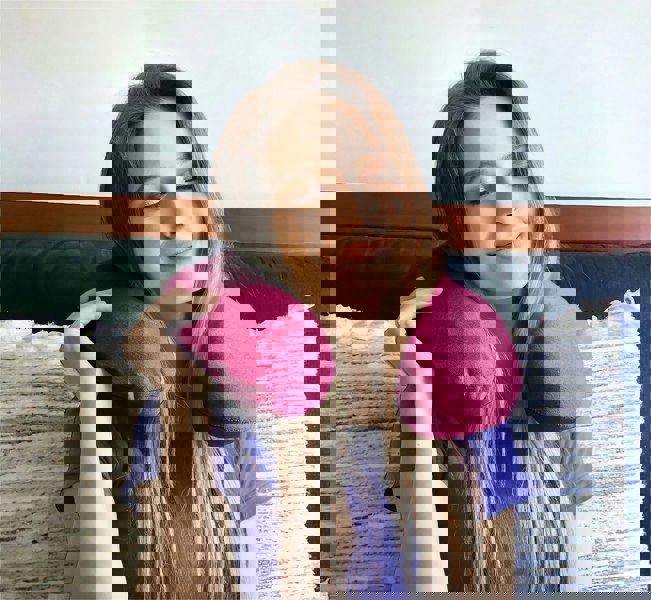 Aidapt Memory Foam Neck Cushion Hot Pink