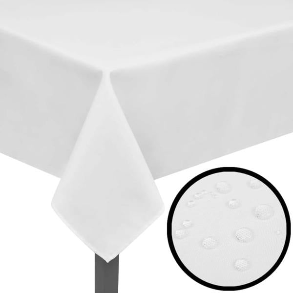 Berkfield 5 Tablecloths White 100 x 100 cm