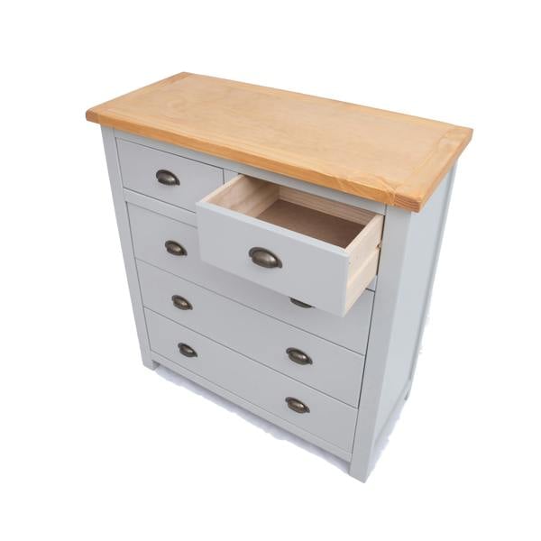 Cabinet Bits Argenta 5 Drawer Chest of Drawers Brass Cup Handle