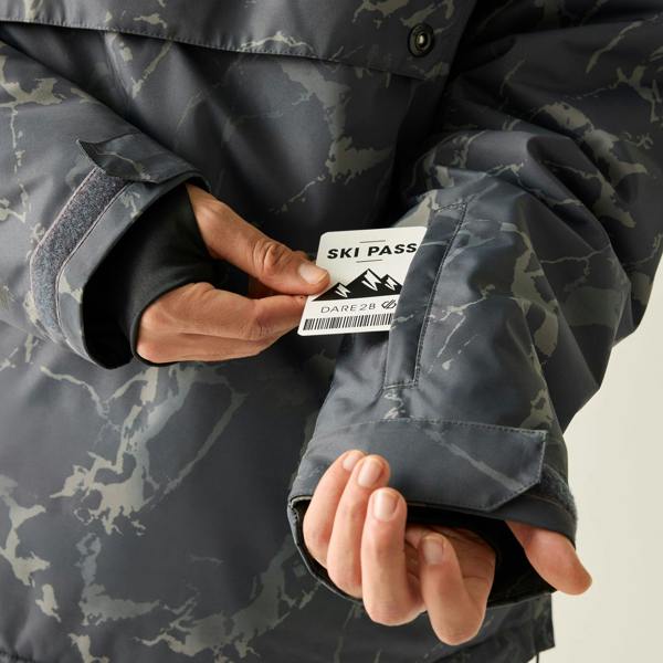 Dare 2B Mens Freeride III Cracked Overhead Ski Jacket - Black - 