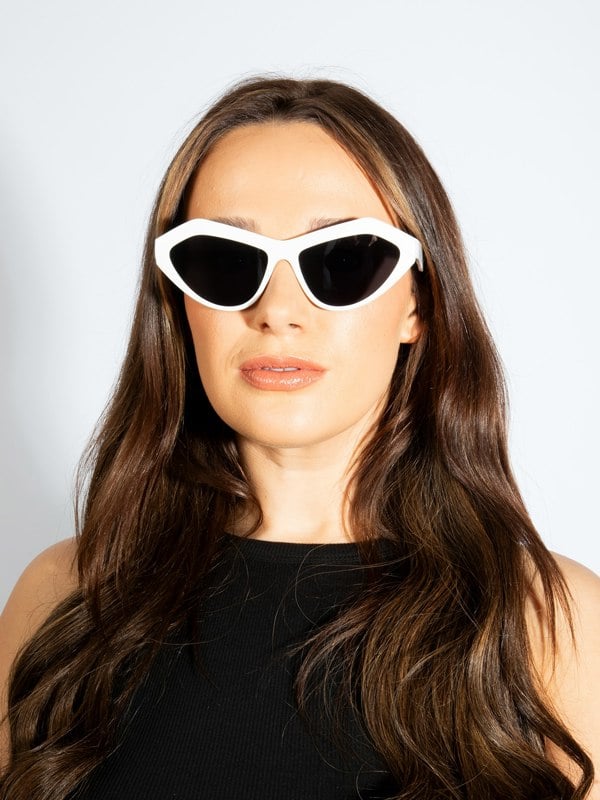 SVNX Angular Sunglasses in White