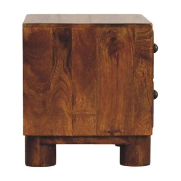 Artisan Furniture Solid Wood Tula 2 Drawer Chestnut Nightstand