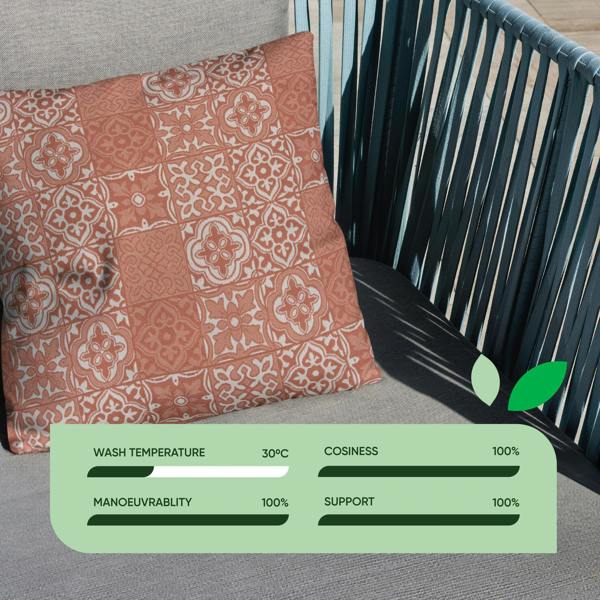 Gardenwize Pair of Outdoor Scatter Cushions – Jacquard Pink Design