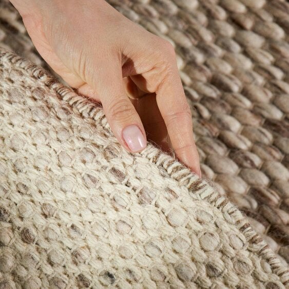 Hanse Home Lyon Wool Beans Rug Natural Cream Brown