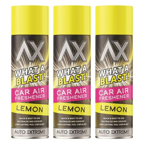 Auto Extreme 3X - What A Blast! Lemon Car Air Freshener Spray 500ml