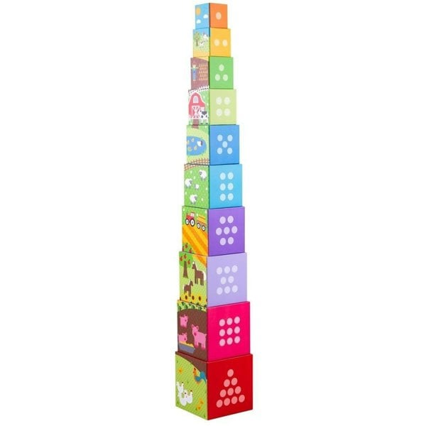 Bigjigs Toys Farmyard Stacking Cubes