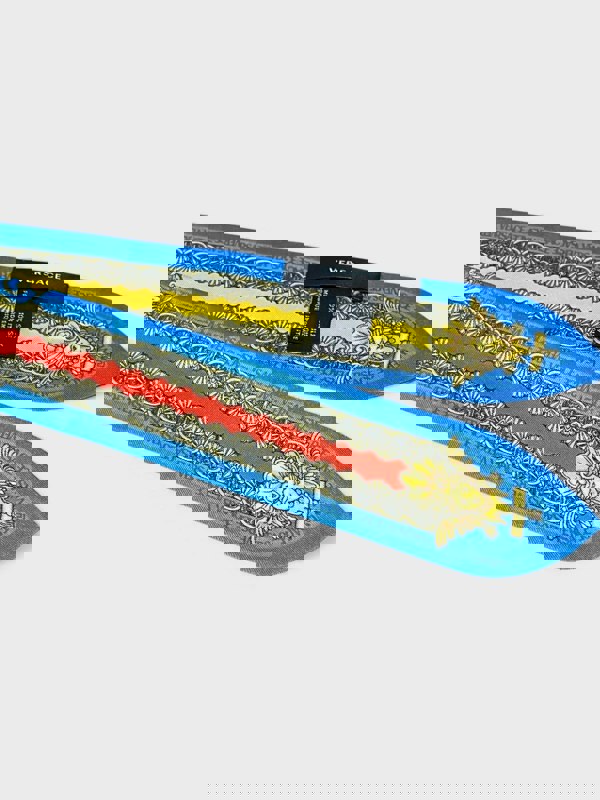 Versace Silk Pattern Neckerchief Blue Gold