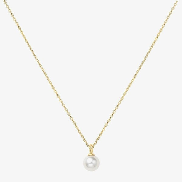 Ania Haie Miss Dainty 14ct Gold Plated Shell Pearl Pendant Necklace N065-01G