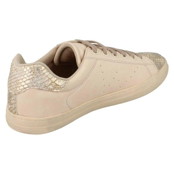 Spot On Ladies Spot On Synthetic Snake Design Casual Trainers
