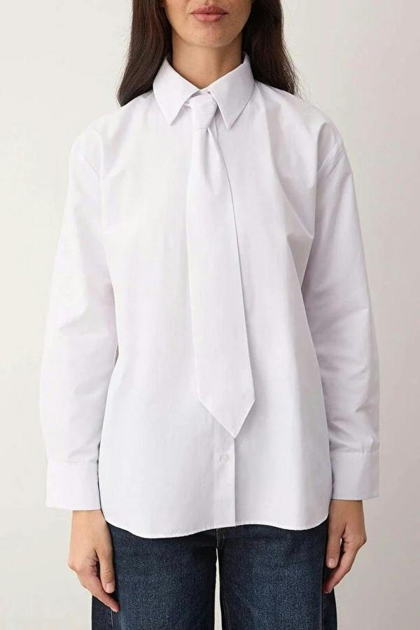WOVCOR Shirt with Tie Detail