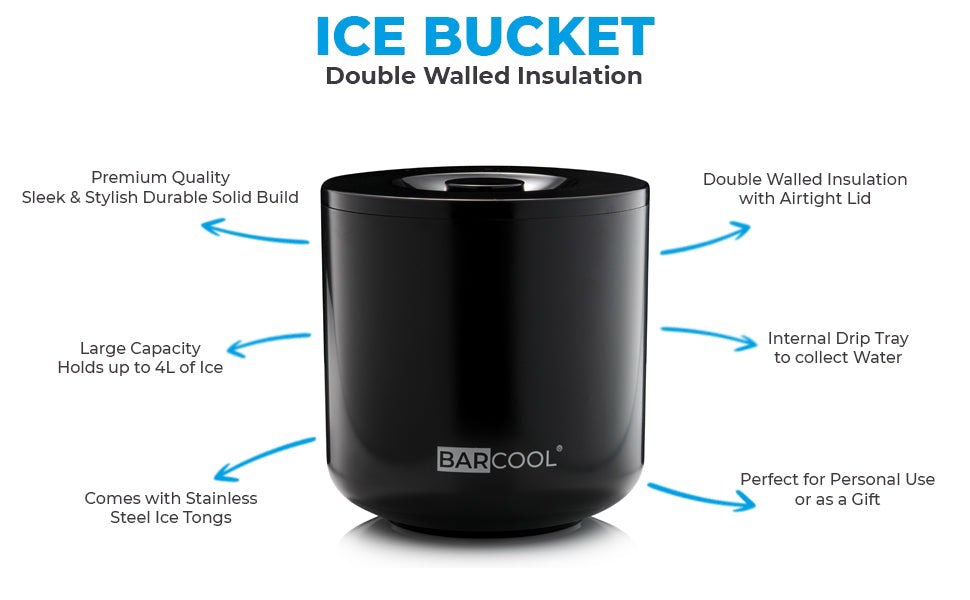 Subcold Barcool 4L Ice Bucket - Round Black