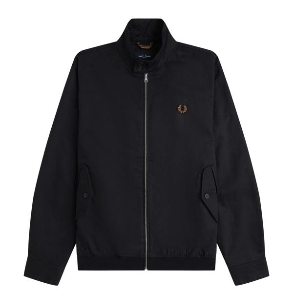 Fred Perry Twill Harrington Jacket Black