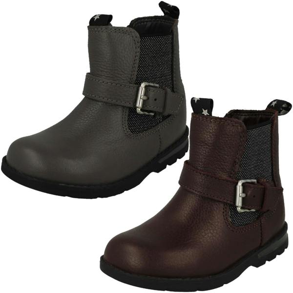 Clarks Girls Clarks Buckle Detailed Heeled Ankle Boots Dabi River T