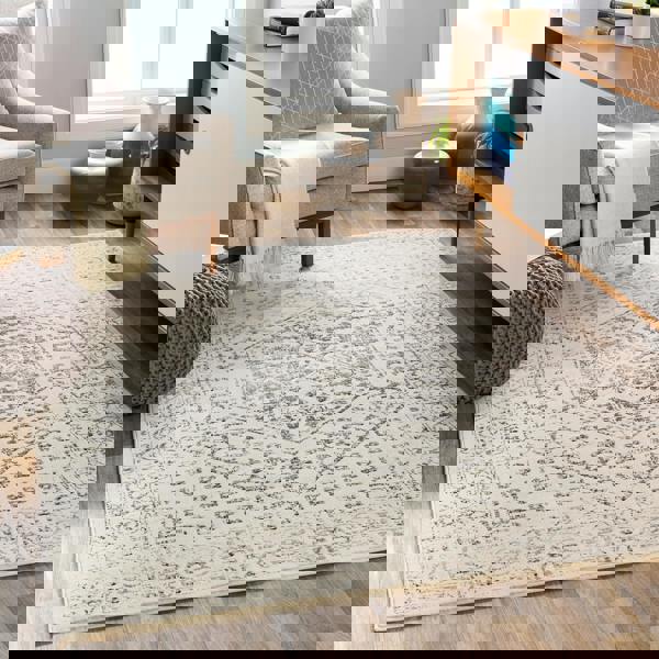 Livabliss City-Vintage Grey Beige Traditional Boho Rug