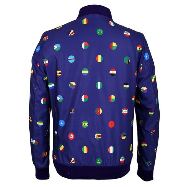 David WeJ African Nation Bomber Jacket - Royal Multi