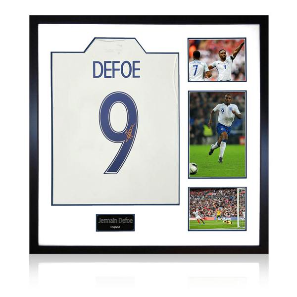 Jermain Defoe Signed England Shirt Elite Frame