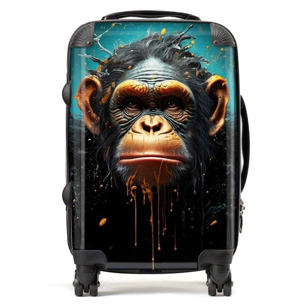 Warren Reed Monkey Face Splashart Blue Suitcase