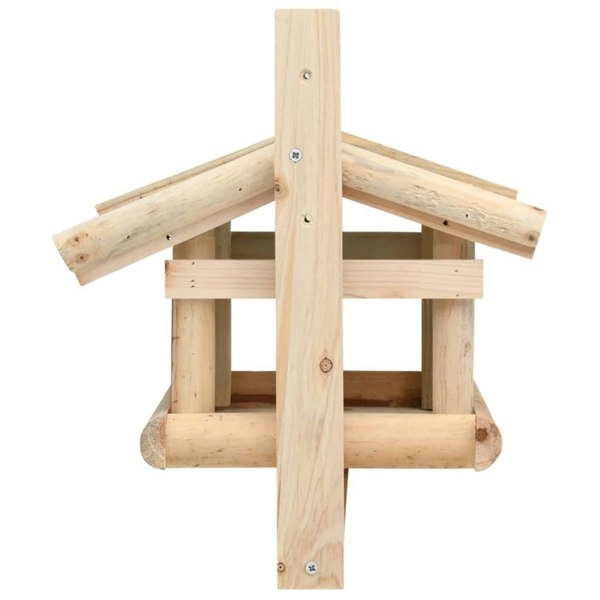 Berkfield Bird Feeder Solid Wood 35x29.5x21 cm