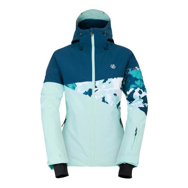 Dare 2B Womens/Ladies Leaf Print Ski Jacket - Moonlight Denim/Water Ballet - 