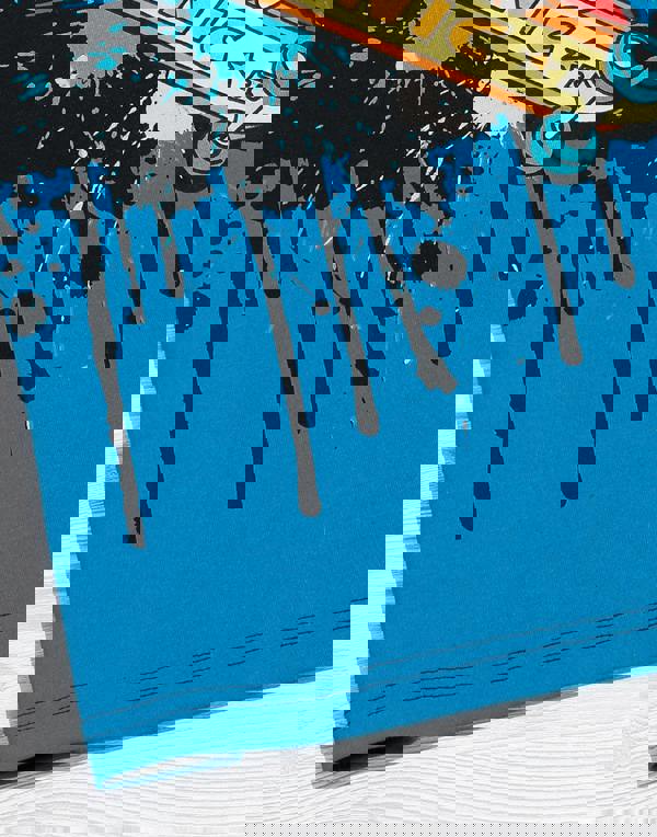 Sonic the Hedgehog Boys Black Skater Sonic Placement Print Short Sleeved T-Shirt