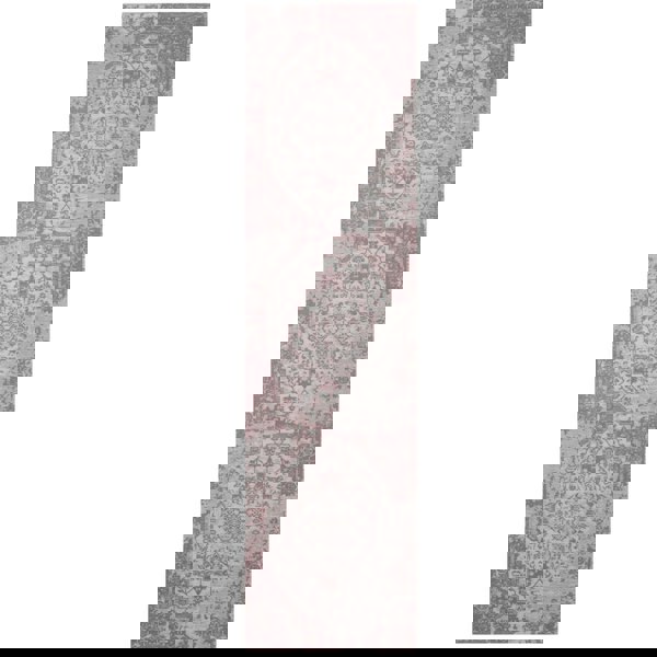 Machine Washable Flatweave Rug Oriental in Pink