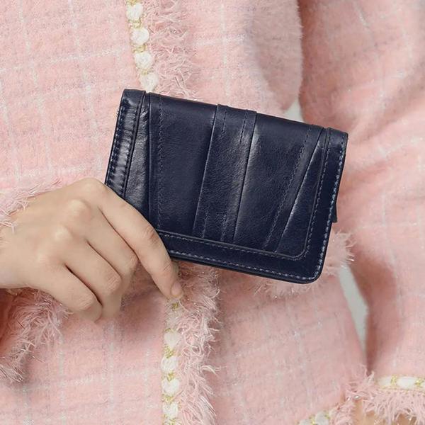 Navy Italian Leather Purse Amalfi 03