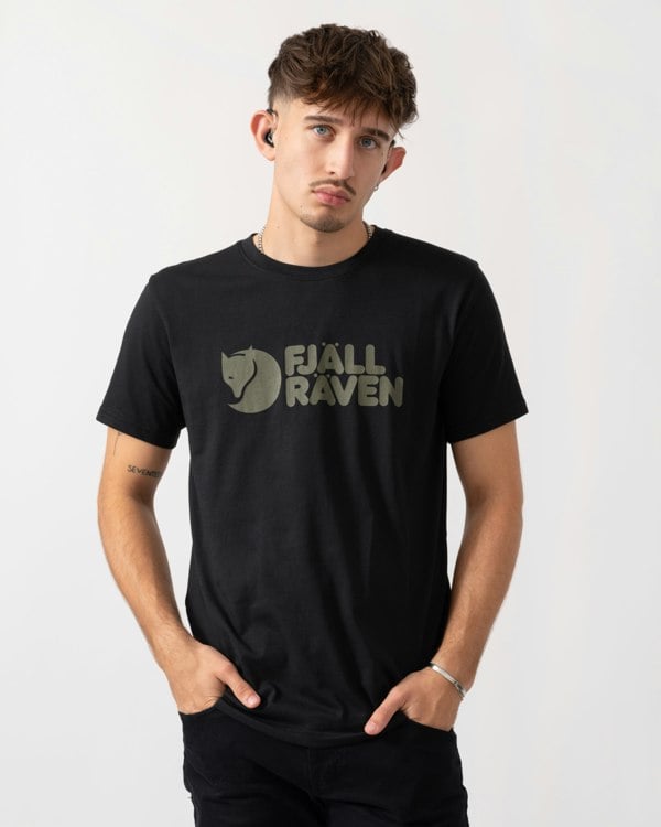 Fjallraven Logo Mens T-Shirt - Black 550