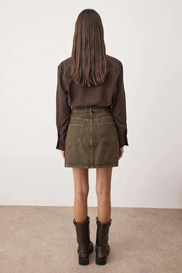 WOVCOR Mini Basic Denim Skirt