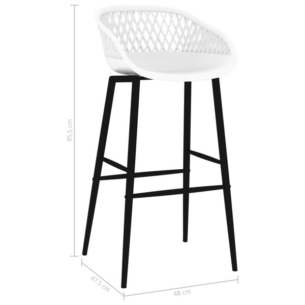 Berkfield Bar Chairs 2 pcs White