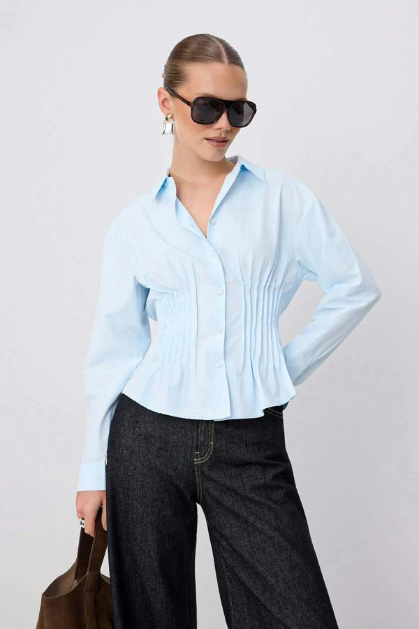 WOVCOR Long Sleeve Fitted Ribbed Shirt