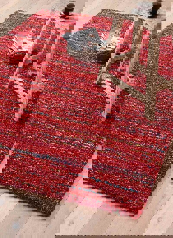 The Rugs Noble Sherpa Rug – Blue and Red Colours