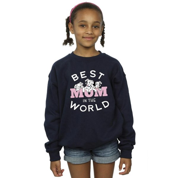 Disney Girls 101 Dalmatians Best Mum In The World Sweatshirt - Navy Blue