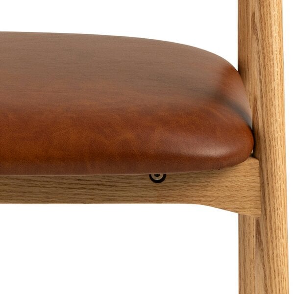 Wyld Haus Set of 2 Melbourne Brown Faux Leather Dining Chair With Armrest