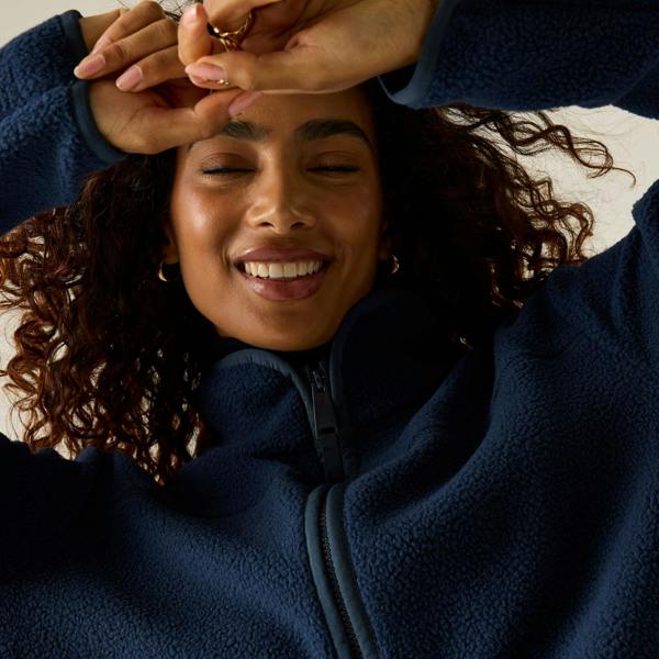 Regatta Womens/Ladies Frankie Borg Full Zip Fleece Jacket - Navy - 