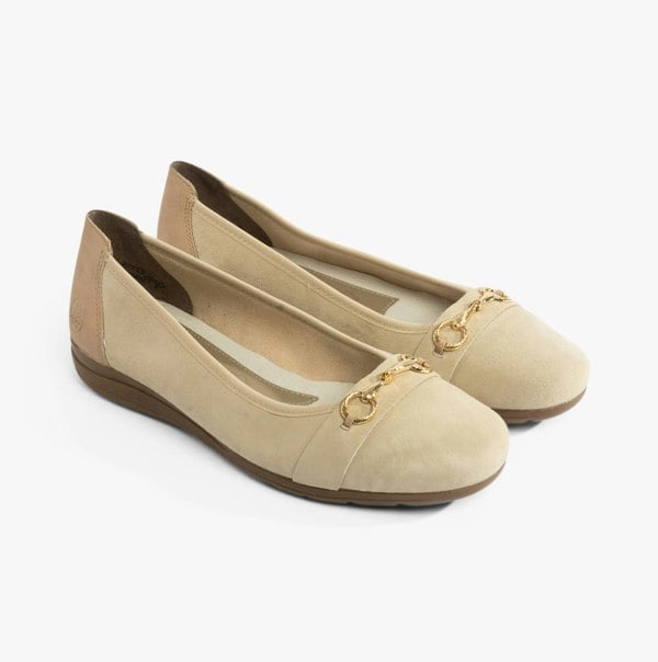 Rieker L9360-60 Womens Shoes - Beige