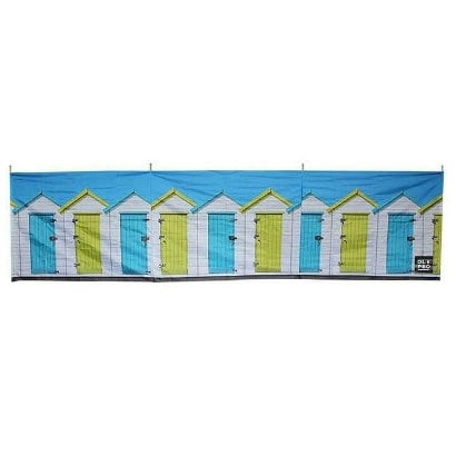 OLPRO Beach Huts 4 Pole Compact Steel Poles Windbreak with Pegs & Storage Bag - 480cm x 140cm