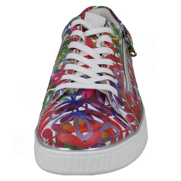 Remonte Ladies Remonte Floral Leaf Pattern Leather Trainers D2E02