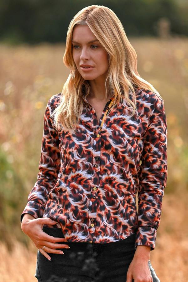 JAGUAR SKIN WOMENS  PRINT SHIRT - Premium Men's Patterned Shirt by Claudio Lugli | Bold Design, Tailored Fit, Best Printed Shirts
